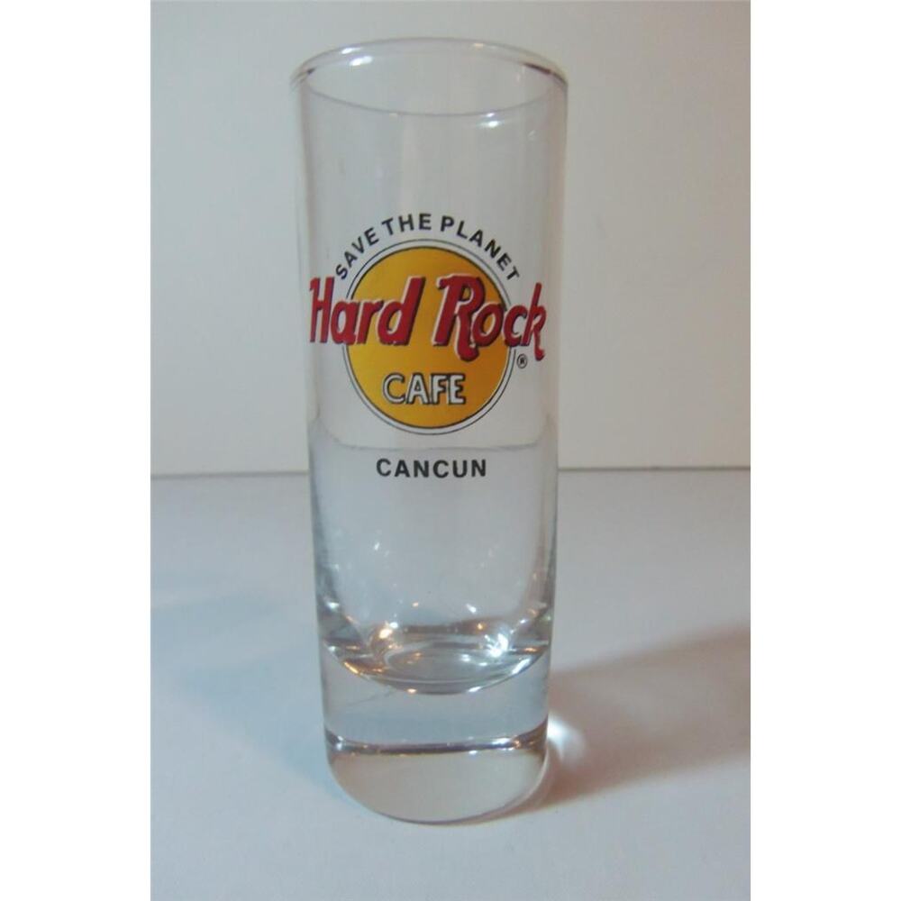 Hard Rock Cafe Cancun Double Shot Glass Save The Planet -071343